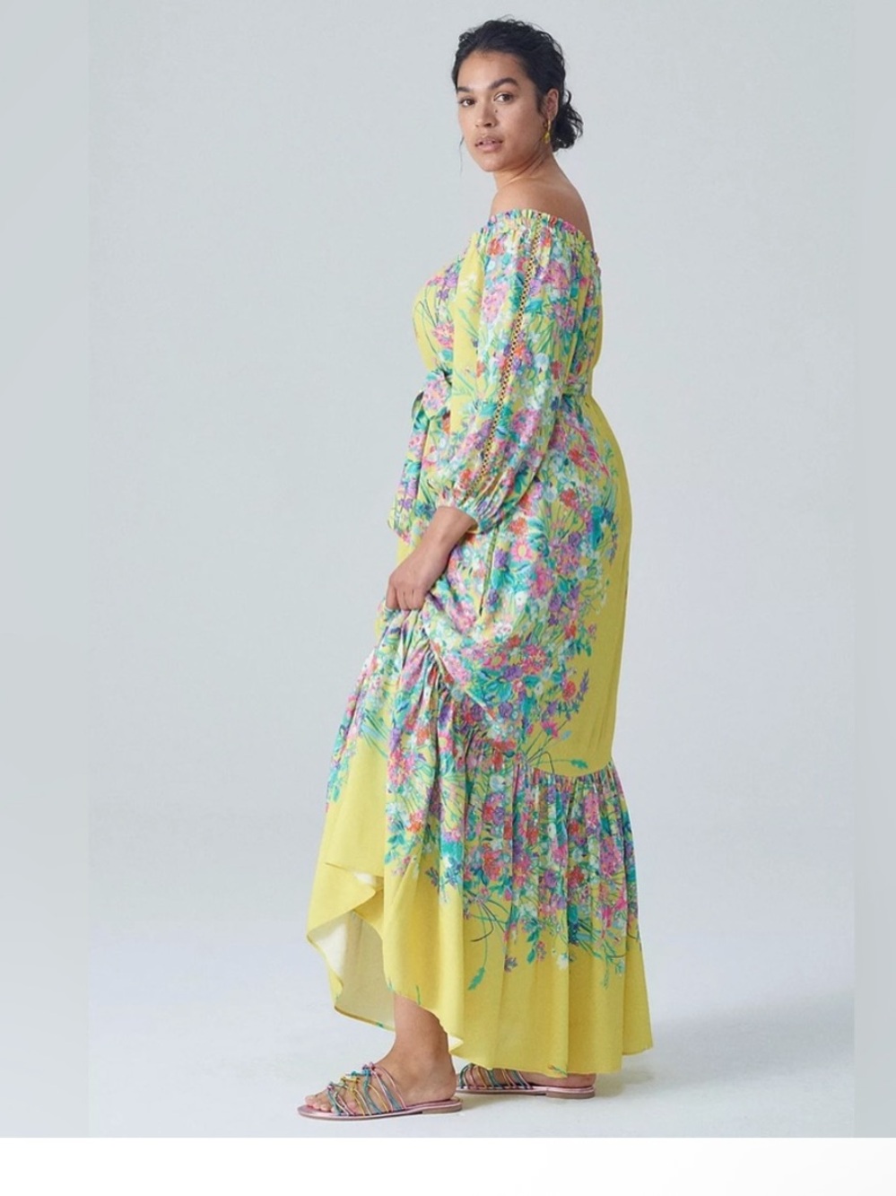 Anthropologie Eliora Off The Shoulder Maxi Dress Sz 1X